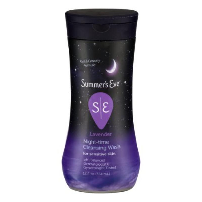 Summer&#039;s Eve Night-Time Cleansing Wash for Sensitive Skin Lavender, 12.0 FL OZ