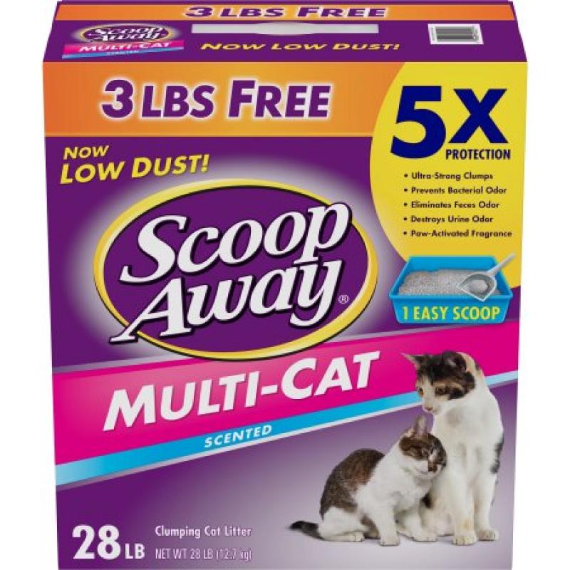 Scoop Away Multi-Cat, Scented Cat Litter, 28 Pounds