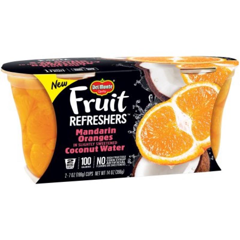 Del Monte® Fruit Refreshers™ Mandarin Oranges in Slightly Sweetened Coconut Water 2-7 oz. Cups