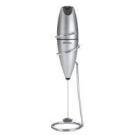 BonJour(r) Coffee Stainless Steel Hand-Held Battery-Operated Beverage Whisk / Milk Frother, Silver