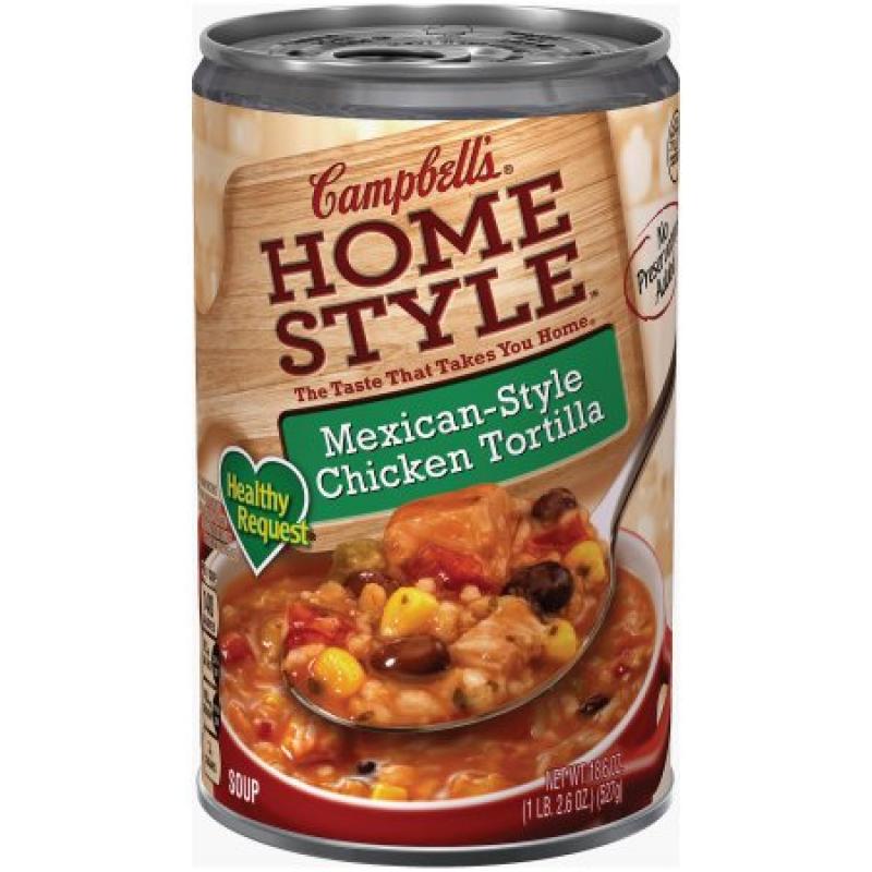Campbell&#039;s Homestyle Healthy Request Mexican-Style Chicken Tortilla Soup 18.6oz