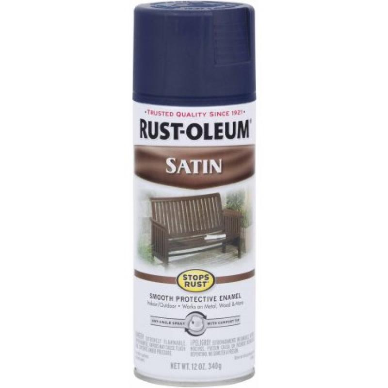 Rust-Oleum Stops Rust Satin Spray Paint, Classic Navy