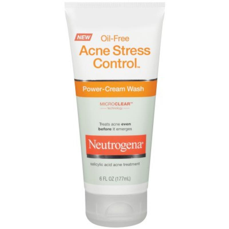 Neutrogena Oil-Free Acne Stress Control Power-Cream Wash, 6 Fl. Oz