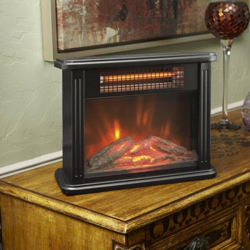 Lifesource Tabletop Infrared Heater with Flame Effect