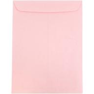 JAM Paper 10 x 13 Open End Catalog Envelope with Clasp Closure - Baby Pink - 50/pack