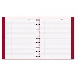 Blueline MiracleBind Notebook, College/Margin, 9 1/4 x 7 1/4, White, Red Cover, 75 Sheets -REDAF915083