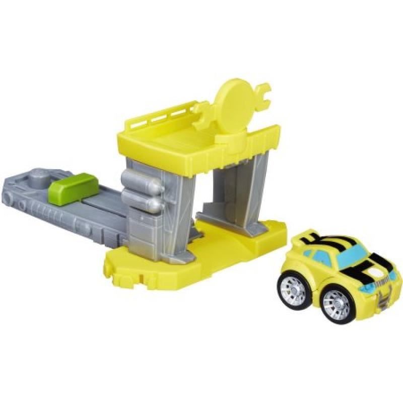 Playskool Heroes Transformers Rescue Bots Flip Racers Bumblebee Quick Launch Garage