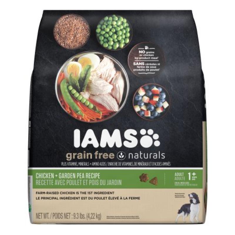 IAMS GRAIN FREE NATURALS Adult Dog Chicken and Garden Pea Recipe Dry Dog Food 9.3 Pounds