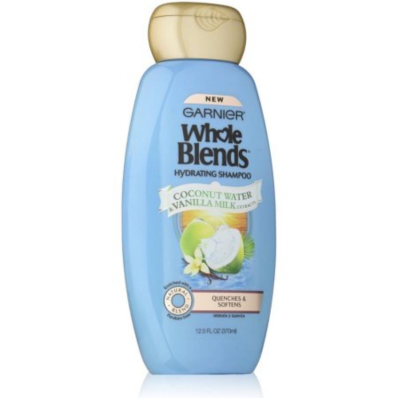 Garnier Whole Blends Hydrating Shampoo, Coconut Water & Vanilla Milk Extracts 12.50 oz (Pack of 6)