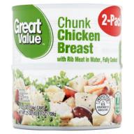 Great Value Chunk Chicken Breast, 12.5 oz, 2 count