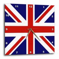 3dRose British Flag - red white blue Union Jack Great Britain United Kingdom UK England English souvenir GB, Wall Clock, 15 by 15-inch