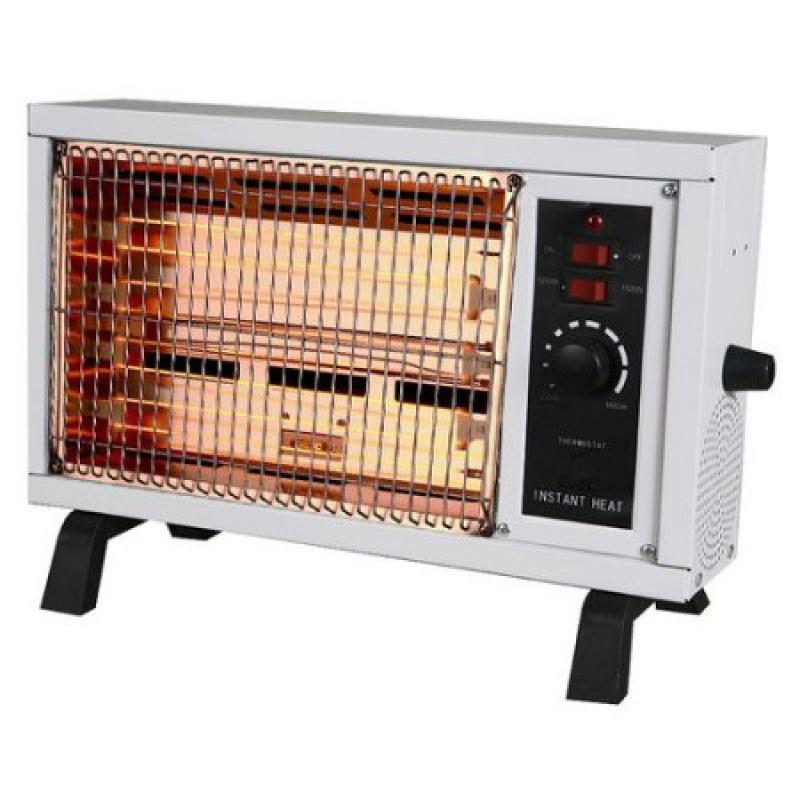 Pro Fusion Heat NSB-1201 1500 Watt Gray Fan Forced Radiant Heater With Thermostat