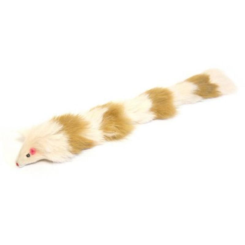 Iconic Pet Brown/White Fur Weasel Toy