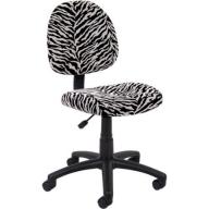 Boss Office Products Zebra Print Microfiber Deluxe Posture Office Chair