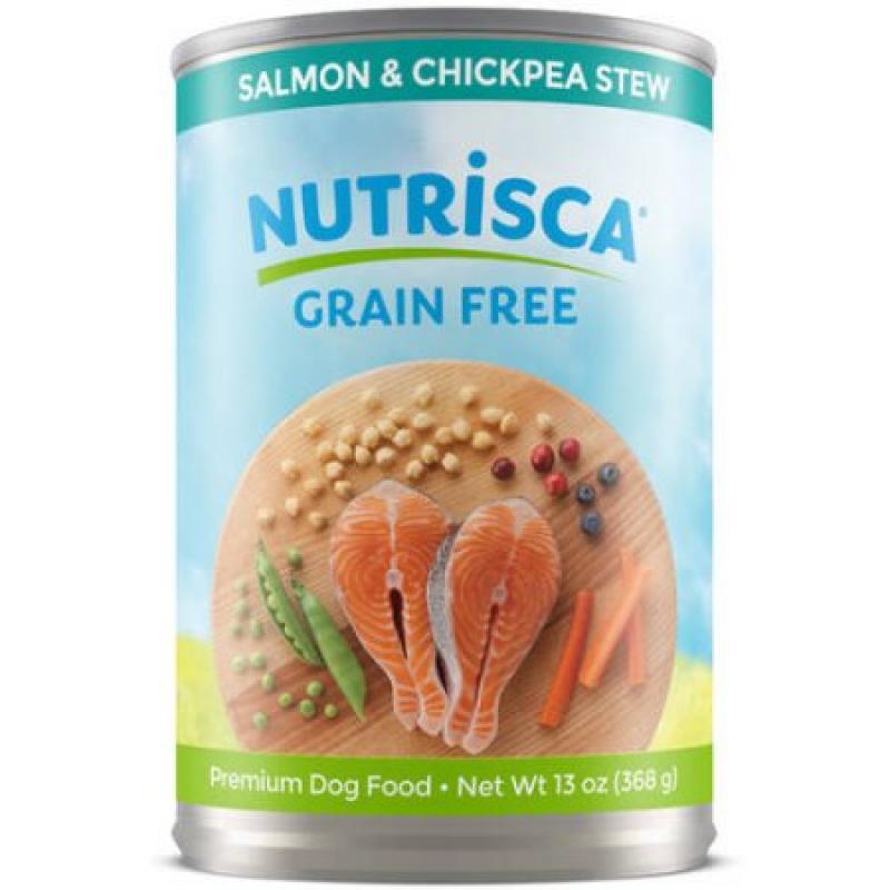 Nutrisca Dog Wet Food Salmon and Chickpea Recipe, 13 oz