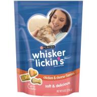 Purina Whisker Lickin&#039;s Soft & Delicious Chicken & Cheese Flavors Cat Treats 8 oz. Pouch