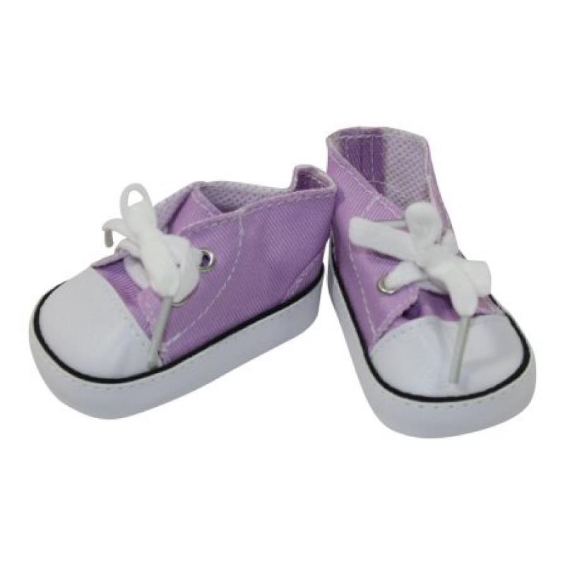 Arianna Lavender Low Cut Canvas Sneaker fit most 18 inch dolls