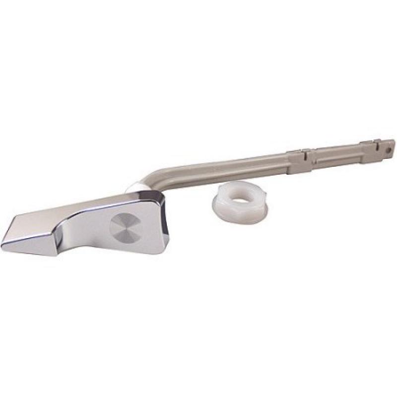 The Plumb Craft Waxman 7640460 Toilet Lever Handle is ideal for completing your home improvement projects and repairs. It is designed as a side mount for American Standard models. This flush lever handle contains a locknut to keep it in place. It is also