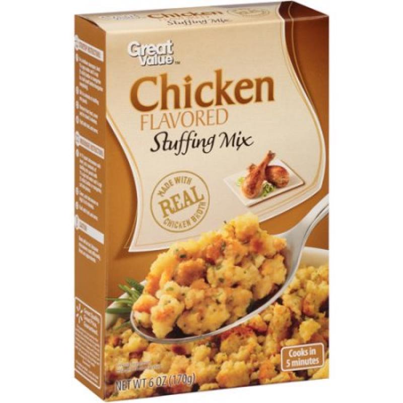Great Value Chicken Flavored Stuffing Mix, 6 oz