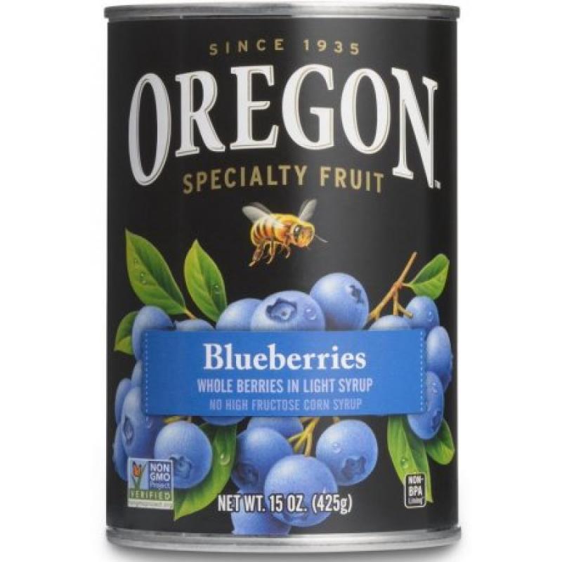Oregon Fruit Products Blueberries In Light Syrup, 15 oz (Pack of 8)