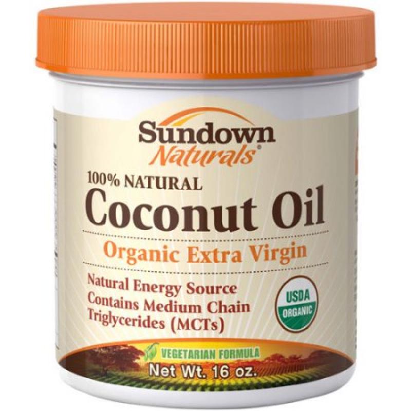Sundown Naturals 100% Natural Coconut Oil, 16 oz