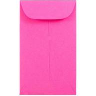 JAM Paper Open End Envelopes, #6 Coin (3-3/8" x 6", Brite Hue Ultra Fuchsia, 25pk