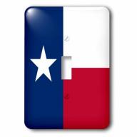 3dRose Flag of Texas TX - US American United State of America USA - blue red white - The Lone Star Flag, Double Toggle Switch