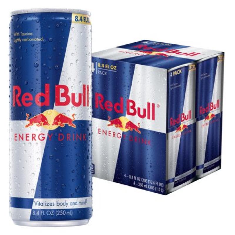 Red Bull Energy Drink, 8.4 Fl Oz Cans, 4 Pack