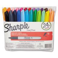 Sharpie Fine Point Permanent Markers, Assorted, 24-pack
