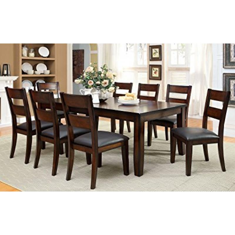 Furniture of America Kelsie Tapering Leg 9-Piece Dining Table Set