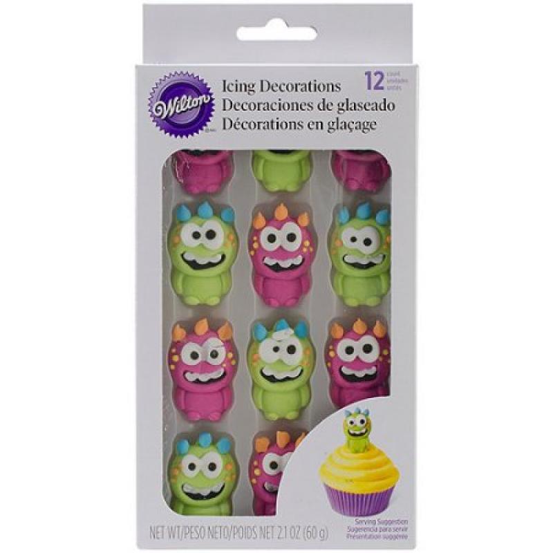 Wilton Cake Decorating Royal Icing Decorations, Monster, 12 ct. 710-0230
