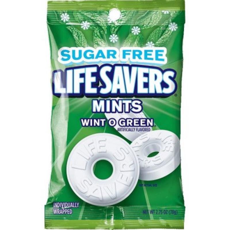 Life Savers Wint O Green Sugarfree Mints Candy Bag, 2.75 ounce