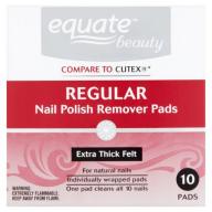 Equate Nail Polish Remover Pads, 10 ct