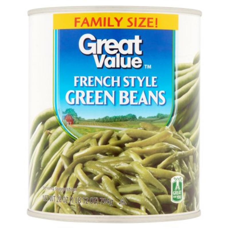 Great Value French Style Green Beans Family Size 28 oz