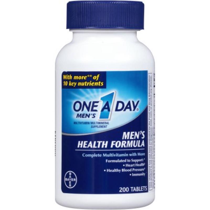 One A Day Men&#039;s Health Formula Multivitamin/Multimineral Supplement Tablets, 200 count