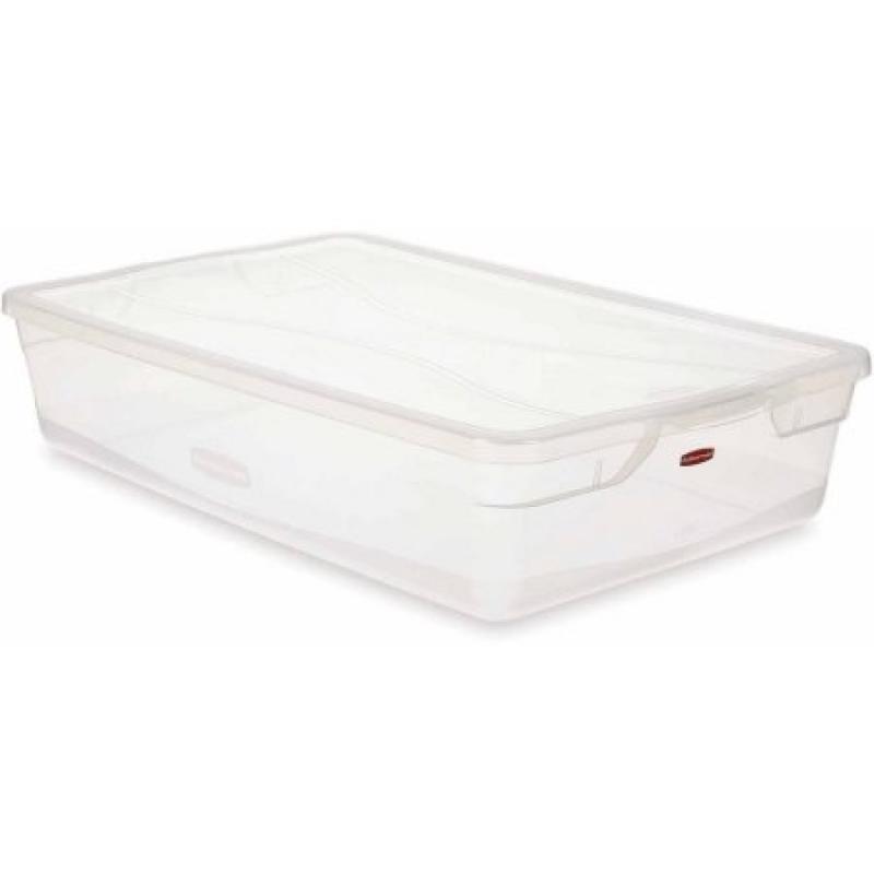 Rubbermaid Clever Store Clears Storage Container, 41-qt., Non-latching lid, Clear