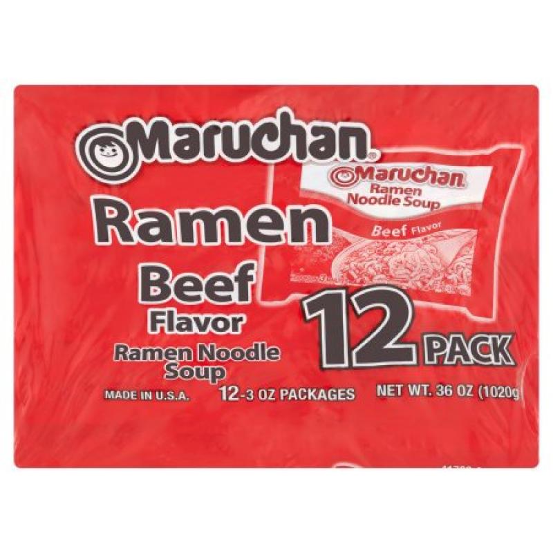 Maruchan® Beef Flavor Ramen Noodle Soup 12-3 oz. Packs