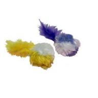 Pom Pom with Feather, Assorted Colors, 8"