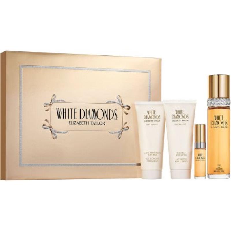Elizabeth Taylor White Diamonds Fragrance Gift Set for Women, 4 pc