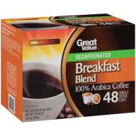 Great Value™ Breakfast Blend DECAF Light Roast 48 Single Serve Cups