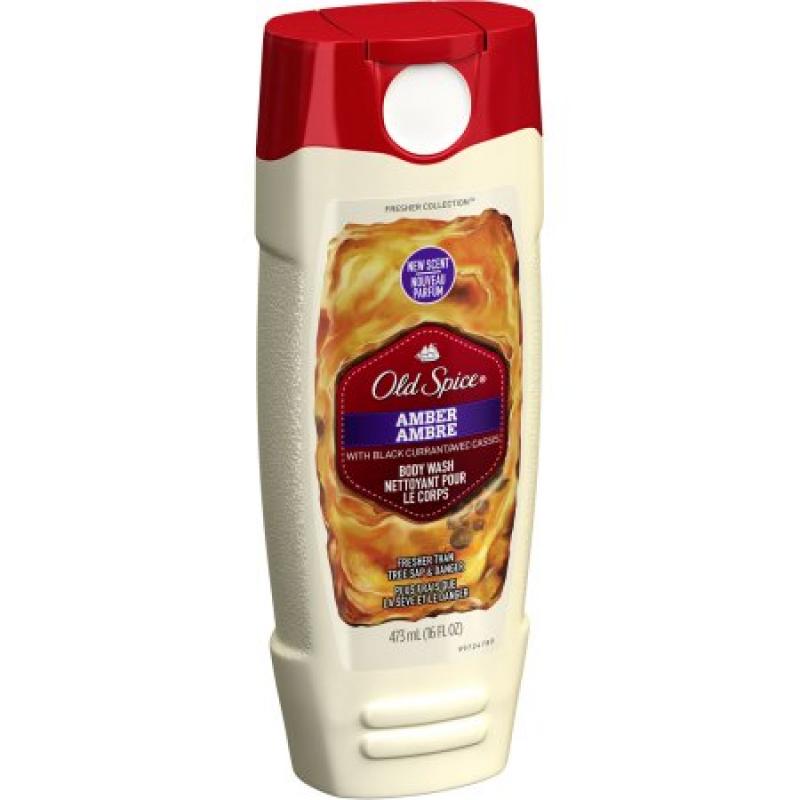 Old Spice Fresher Collection Amber Scent Men&#039;s Body Wash, 16 fl oz