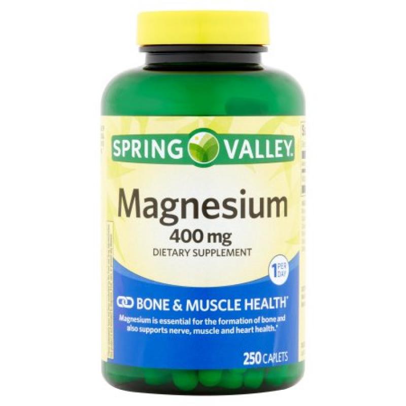 Spring Valley Magnesium Dietary Supplement Tablets, 400mg, 250 count
