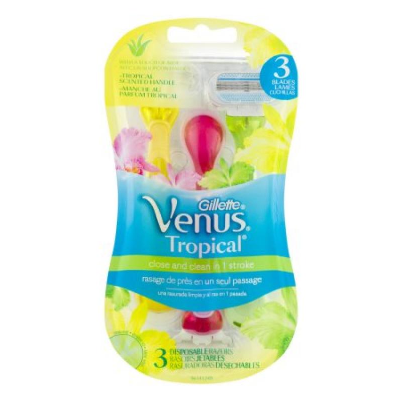 Gillette Venus Tropical Disposal Razors - 3 CT