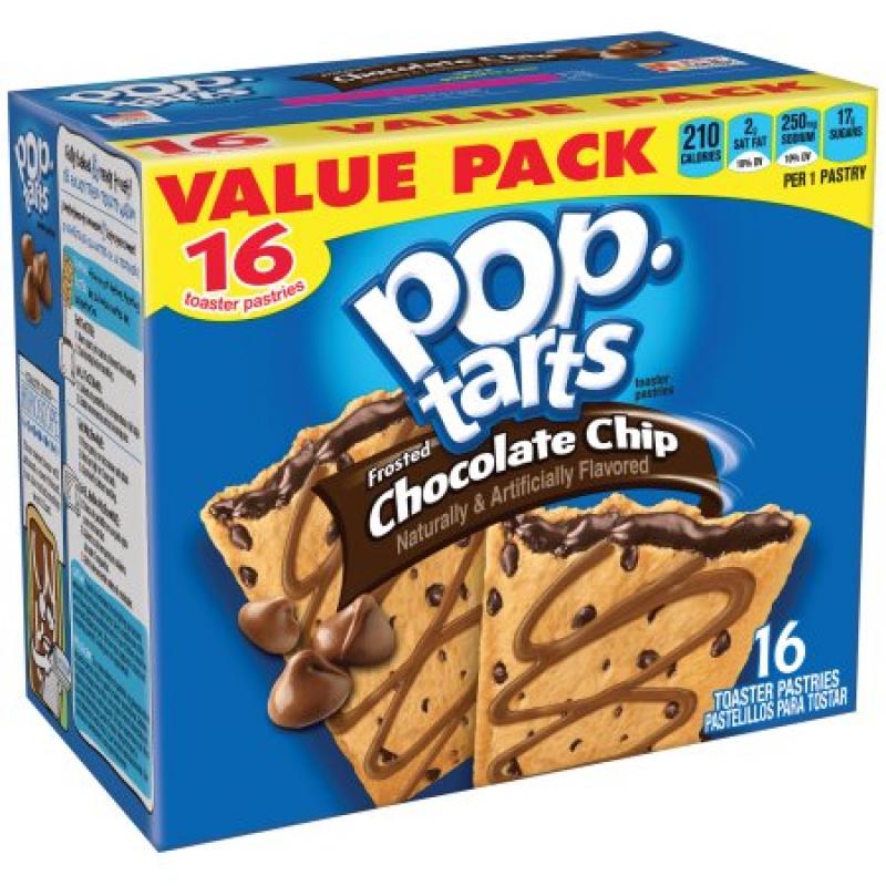 Kellogg&#039;s Chocolate Chip Pop-Tarts Toaster Pastries, 16 count