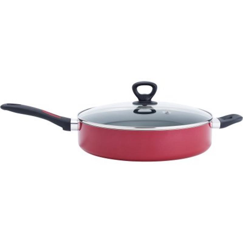 Mirro Get A Grip Non-Stick 12" Covered Skillet, Red