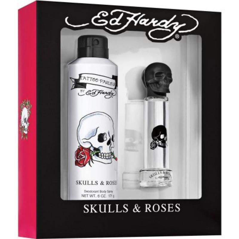 Ed Hardy for Men Skulls and Roses Fragrance Gift Set, 2 pc