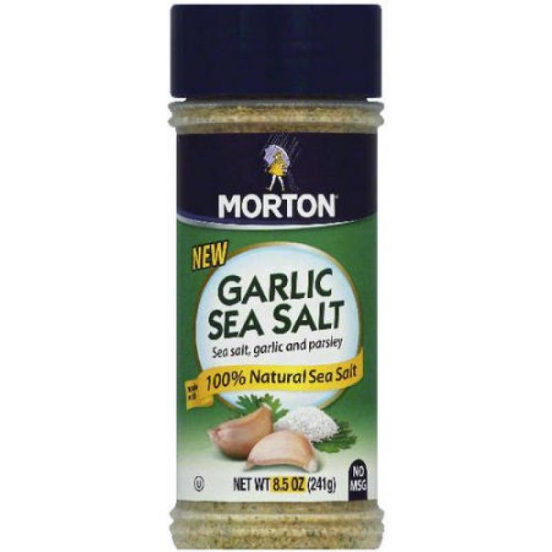Morton Garlic Sea Salt, 8.5 oz, (Pack of 12)
