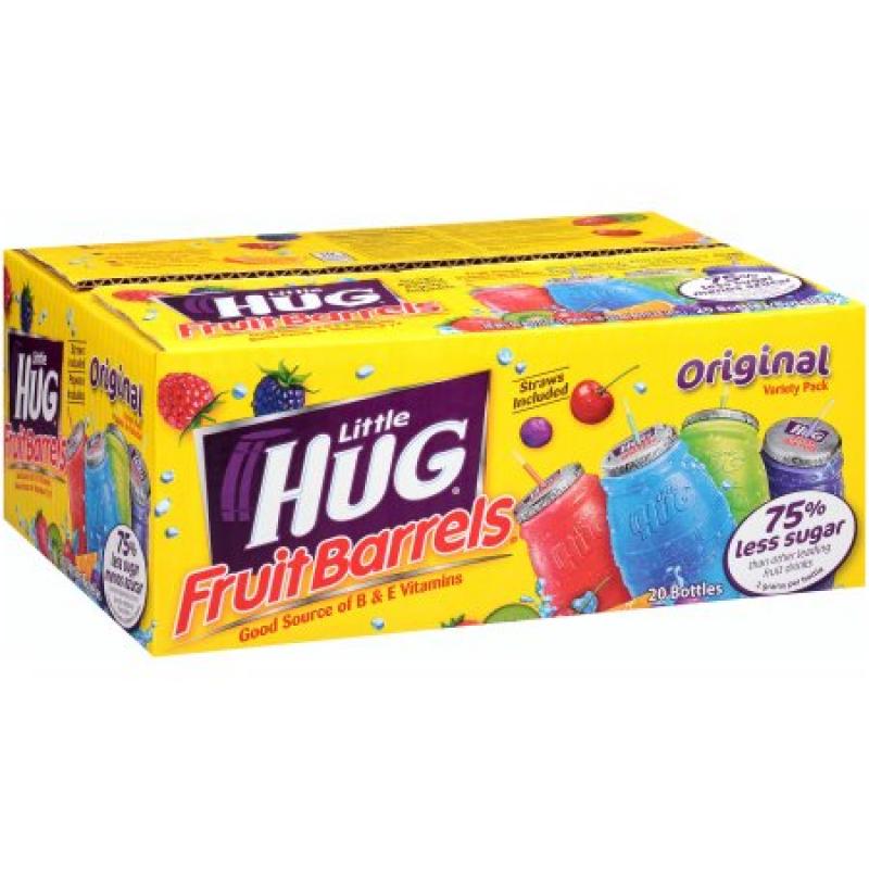 Little Hug Assortment Blue Raspberry/Grape/Orange/Punch Fruit Drinks, 20 Ct/160 fl oz