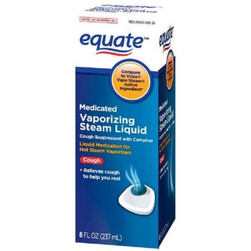 Equate Medicated Vaporizing Steam Liquid, 8 fl oz