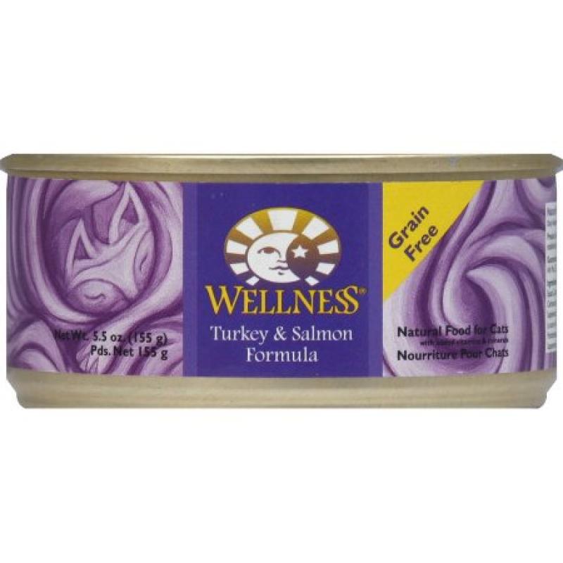 Wellness Cat Food, Turkey and Salmon Formula, 5.5 oz, 24-Pack